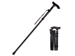 Bastón plegable autoextensible de aleación de aluminio para hombres y mujeres.