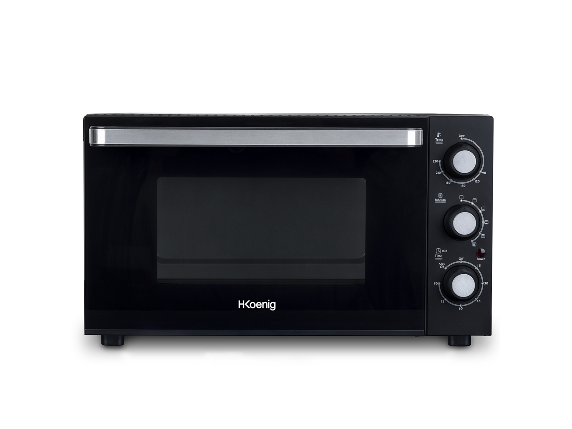 Mini Horno Eléctrico H.KOENIG FO30, 30 L, Convección, 6 Modos de Cocción, Temperatura hasta 230°C, Temporizador 90 min, 1500 W