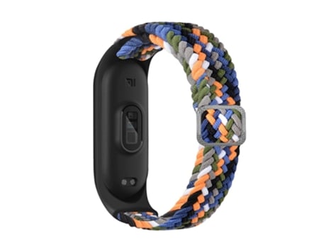 Correa de nailon lazo elástico ajustable elásticos trenzados para Xiaomi Mi Band 5/Band 6/Band 7 - mezclilla