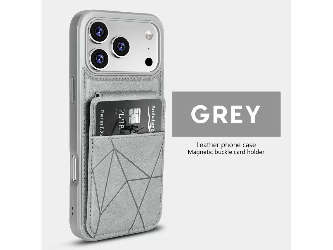 Capa Para Celular Samsungsung/capa De Couro/porta-cartões (2 Em 1)cinza - Samsung S23 Plus