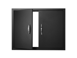 Puerta Doble Empotrada 788x610x46mm para Isla Barbacoa en Acero Inoxidable Resistente Tekmaquinas