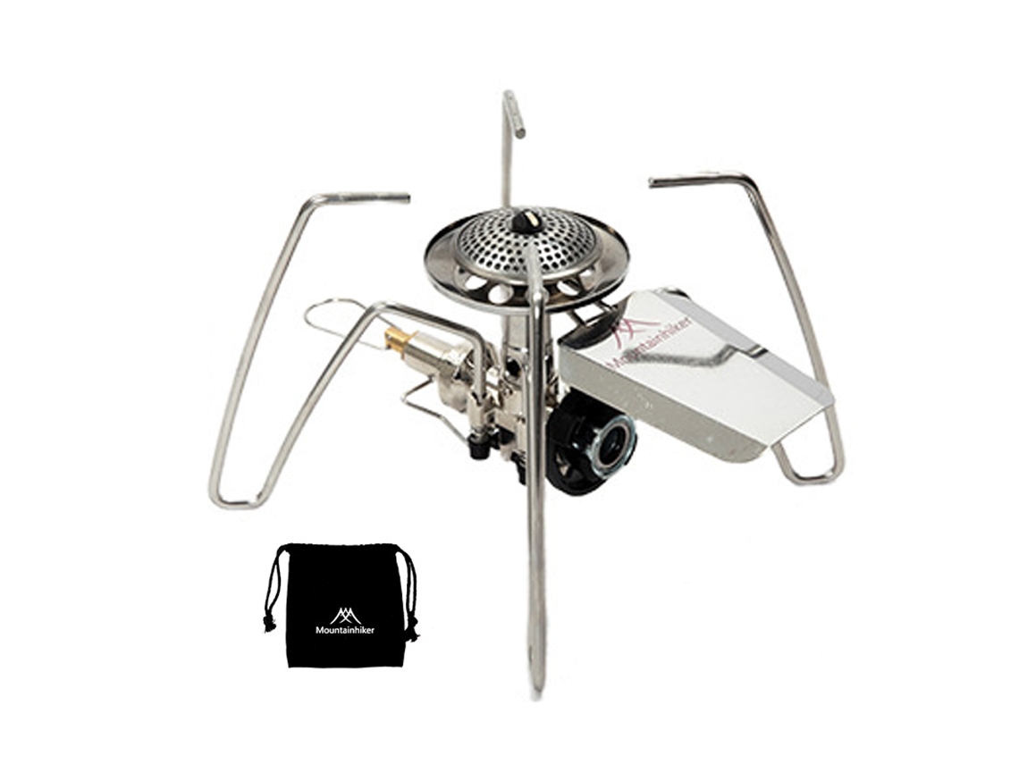 Hornilla De Gas Portátil Con Encendido Eléctrico Para Camping, Barbacoas Y Picnics, Plegable, De Acero Inoxidable, 3300 W.