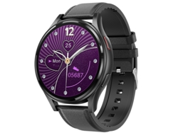 Smart Watch GE30 Monitor de salud de llamadas Bluetooth, cuero negro GODTVAGT