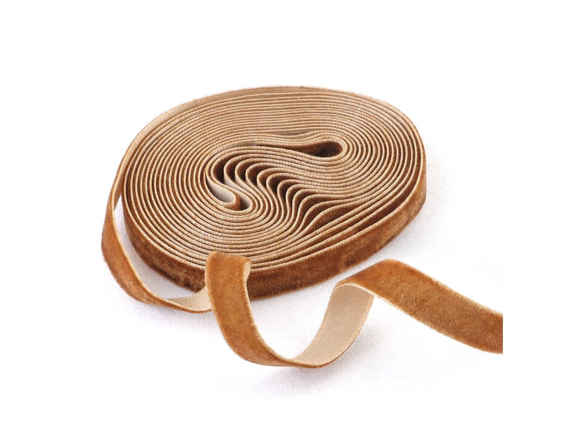 Cinta De Terciopelo Navideña De 5 Yardas (marrón Claro, 25 Mm) - Cinta Vintage - Adecuada Para Embalaje De Bodas Y Navidad