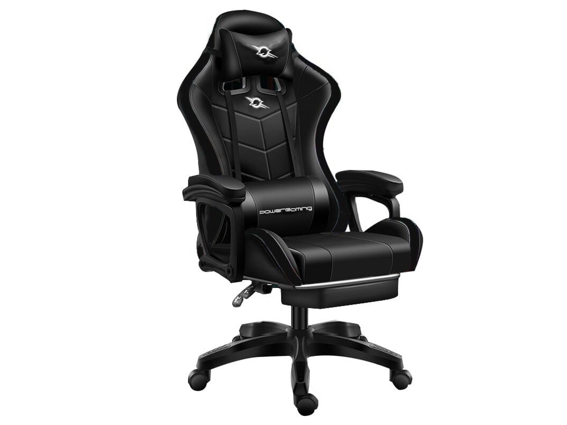 Silla de juego Powergaming con altavoz bluetooth y masaje de pie negro