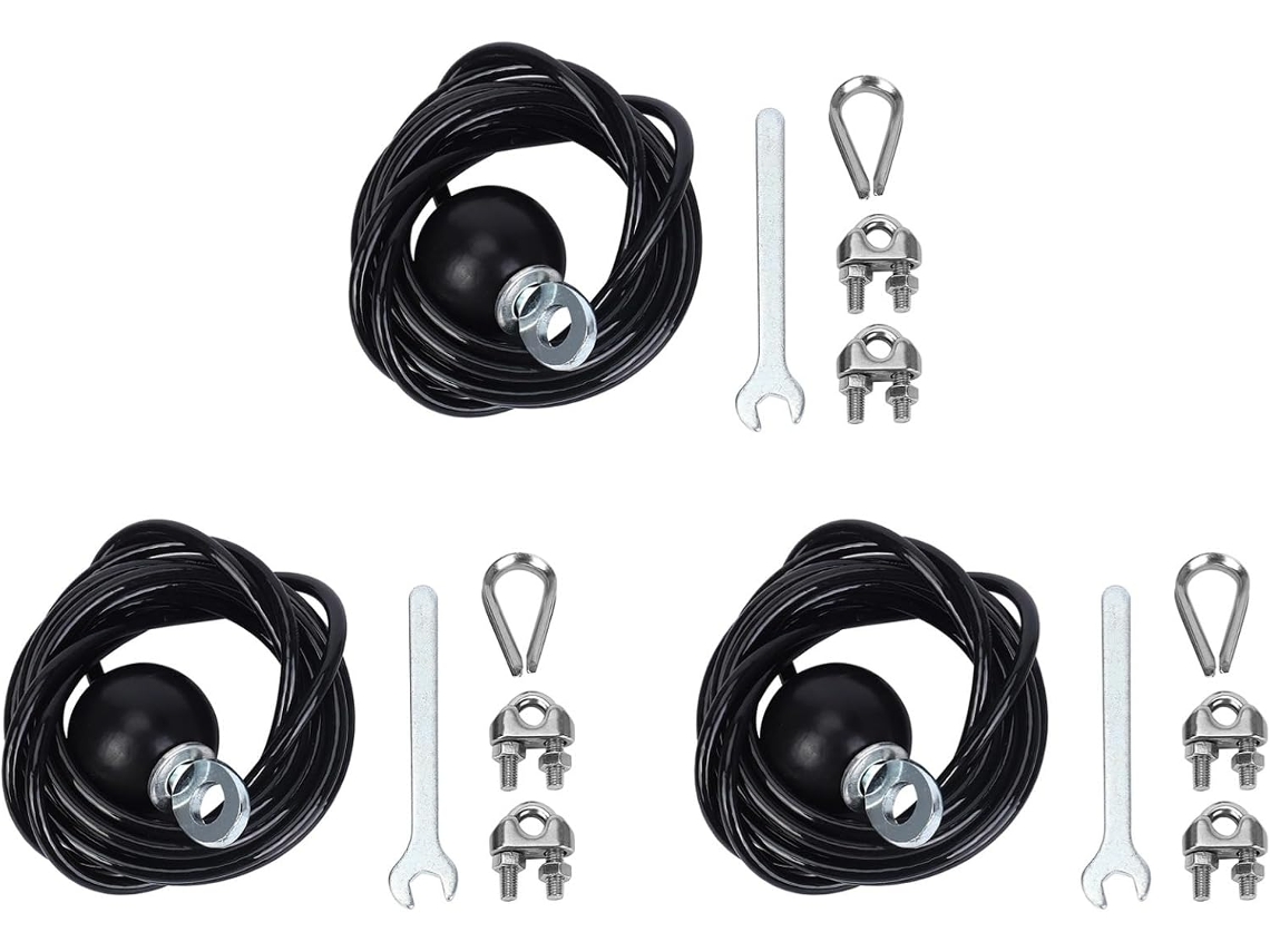 3 cables SFUSHOS ajustables de acero reforzado para gimnasia y uso en gimnasio.