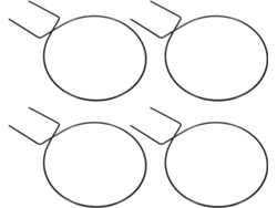 Juego De 4 Enrejados De Hierro Fundido Inoomp, Estructura Redonda Para Plantas Trepadoras En Macetas, Para Uso Interior