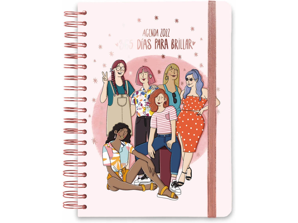 Agenda Escolar ERIK EDITORES 365 Dias Para Brillar By Merche Zafor (2022 - Semanal - 21 x 14.8 x 2 cm)