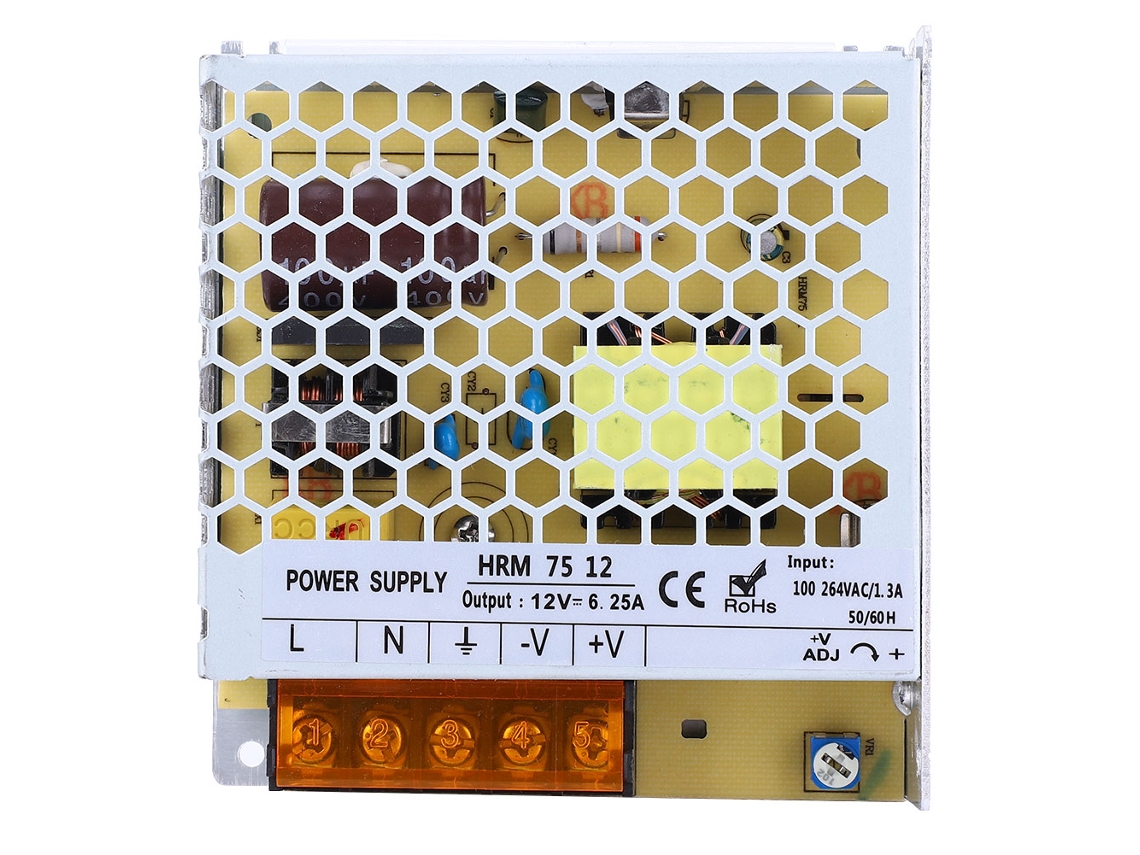 Fuente De Alimentación Ultradelgada Para Tiras De Luz Led De Interior De 75 W, De 100~264 Vca A 12 Vcc.