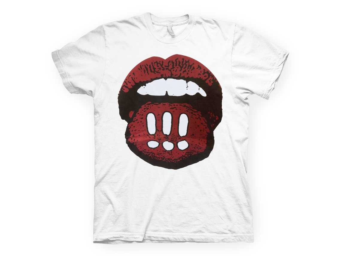 !!! Mouth White T-shirt Rockinstone Unisex Adults Best Sellers Size:m
