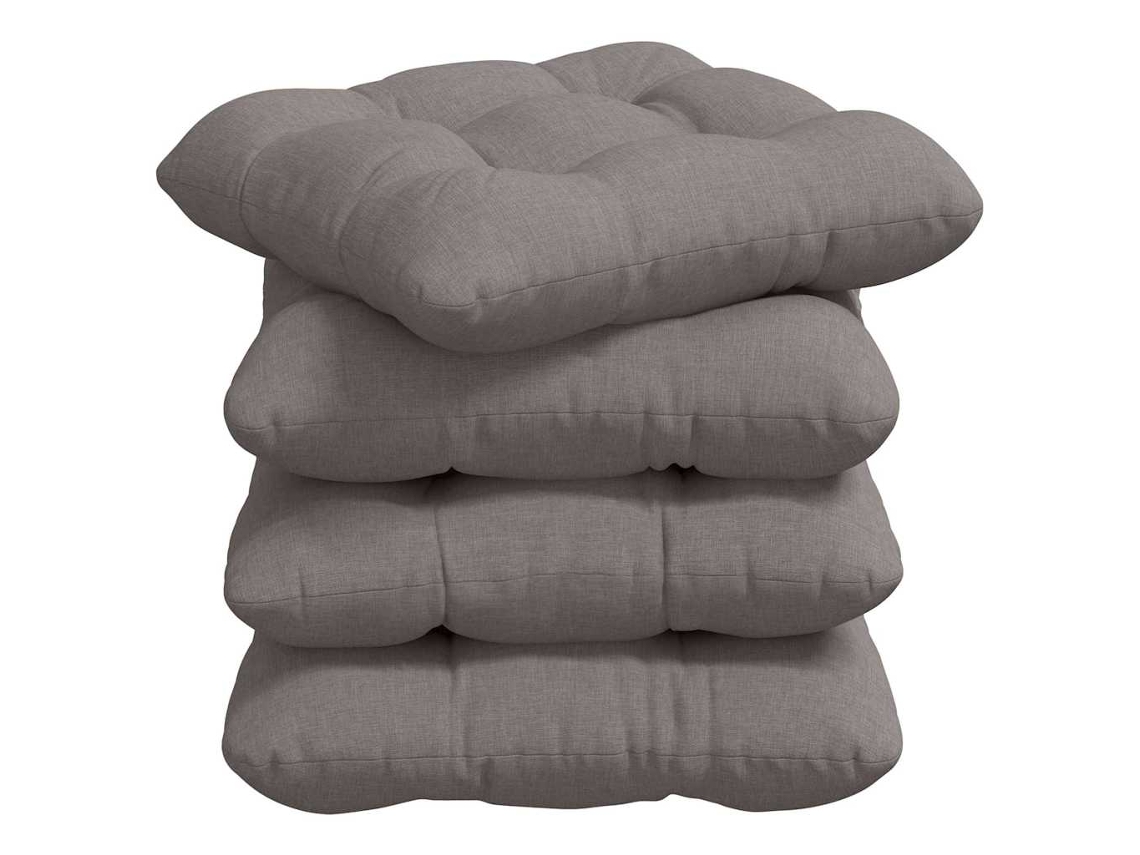 Cojines de asiento, 4 piezas, gris parduzco, 40x40x12 cm HARLANV1