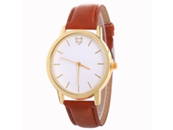 Reloj De Pulsera Casual De Cuarzo Para Mujer Zhoulianfa Con Correa De Cuero Sintético (marrón Oscuro)
