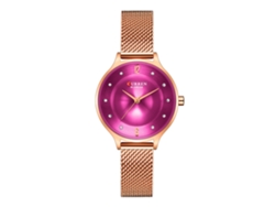 Relógio MDUG Feminino Casual de Quartzo com pulseira de malha milanesa, modelo fino