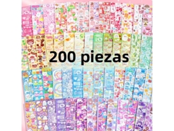 Bonitas Pegatinas Para Libros De Estudiantes, Collages Decorativos De Dibujos Animados.