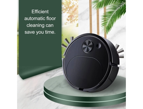 Robot aspirador Aspirador automático 3 en 1 Robot de barril recargable inteligente de bajo ruido para manchas de pulpo de pelo negro con cable D