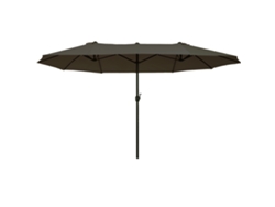 Sombrilla Doble 455x265 Cm Protección Uv Manivela Balcón Gris
