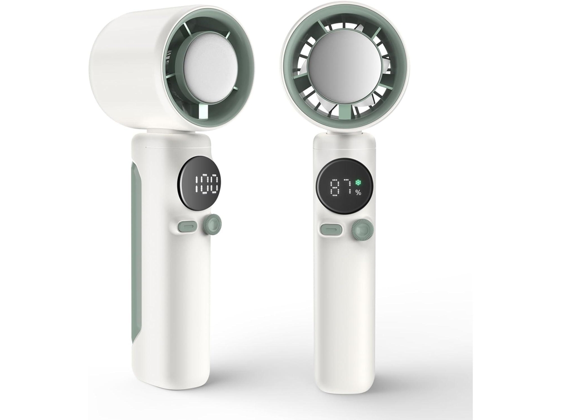 Ventilador De Mano Recargable De 4000 Mah, Velocidad Ajustable, Mini Turbina, Diseño Silencioso Y Portátil.