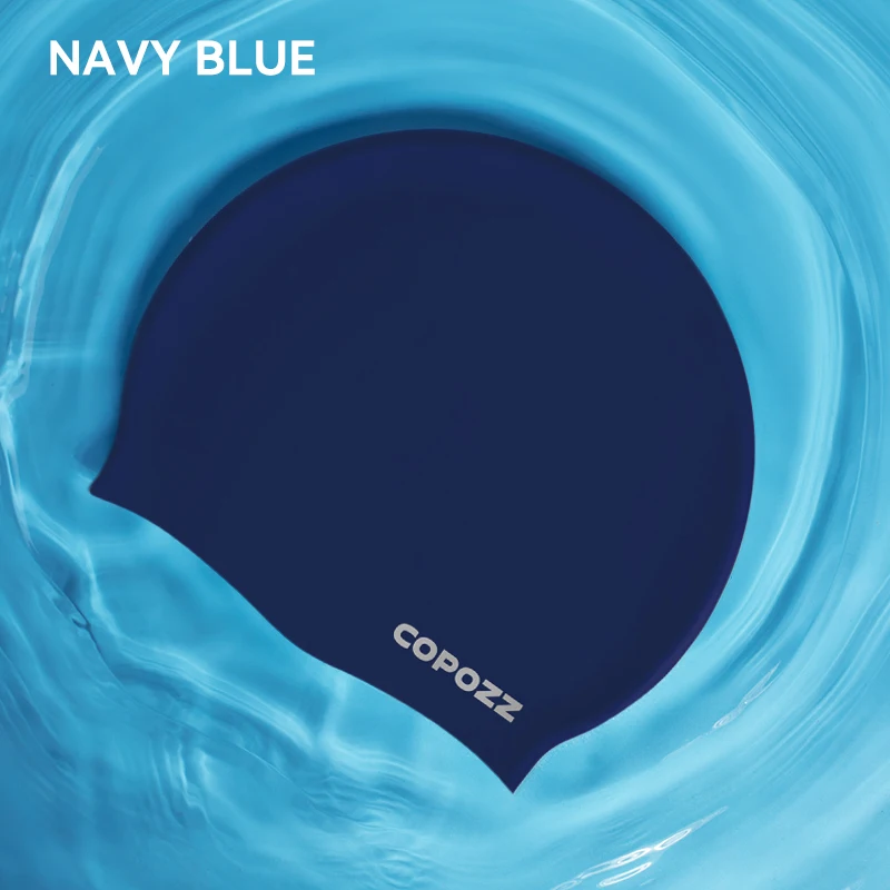 Gorro De Natación De Silicona Impermeable (azul), Gorro De Natación Profesional Para Mujeres Con Cabello Largo.