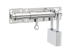 Pestillo Para Puerta Corredera Linjou De Acero Inoxidable Con Orificio Para Candado, Acabado Cromado (candado No Incluido).