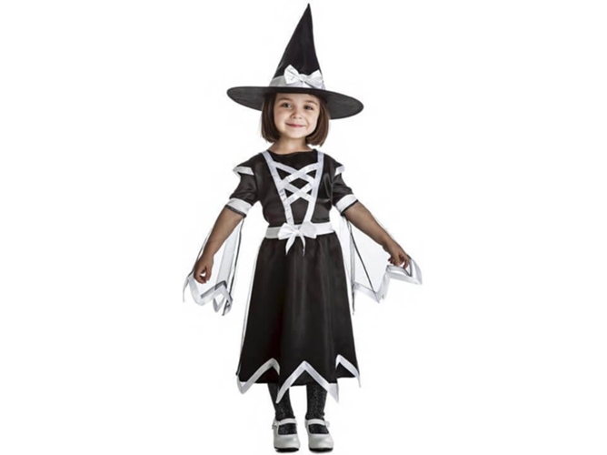Disfraz de Niña DISFRAZZES Bruja Blanca Y Negra (Talla: 10 a 12 años)