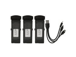 Pack 3 Baterias Lítio 3,7v 1800mah Alta Capacidade. Substituição Drone S6/g6/q6.