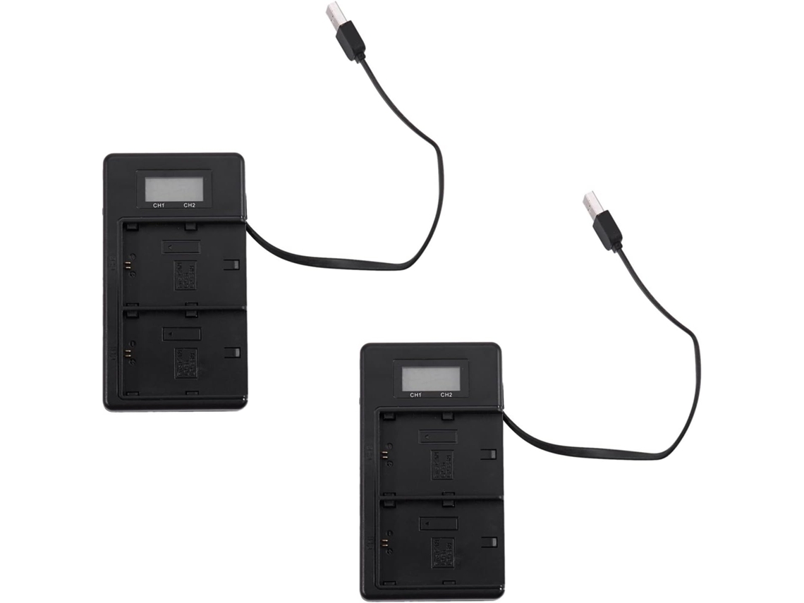 Cargador De Batería Lp-e6 Con Doble Pantalla Lcd (2 Unidades) Para Cámaras 5ds, 5d Mark Ii, Iii, 6d, 7d Y 80d.