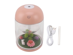 Difusor De Aceites Esenciales Ultrasónico Mini Silencioso Para Coche, Dormitorio Y Oficina - Rosa