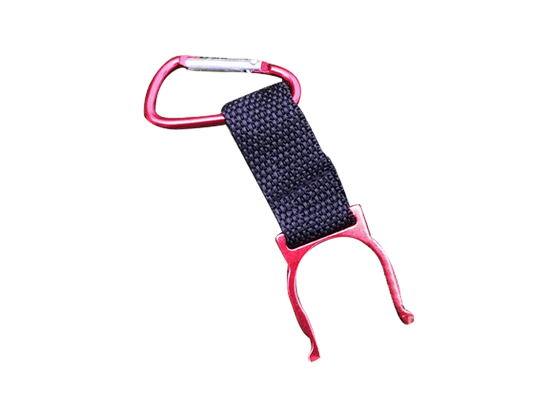 Mosquetón de aleación de aluminio para montañismo, multifuncional, con hebilla para botella, color rojo, Vylara