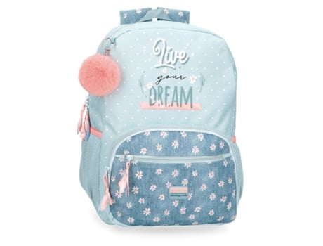 MOVOM Mochila Escolar Poliéster Live Your Dreams Verde
