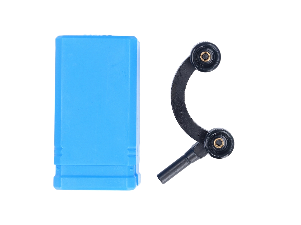 Soporte curvo para indicador de cuadrante de acero endurecido con orificio y varilla semicircular de 8 mm