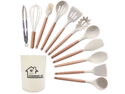Conjunto De Utensílios De Cozinha De Silicone Antiaderente Com 12 Peças Branco GERTIZ
