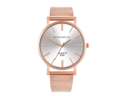 Reloj De Cuarzo Casual Estilo Simple Moda Reloj De Pulsera Oro Rosa Blanco