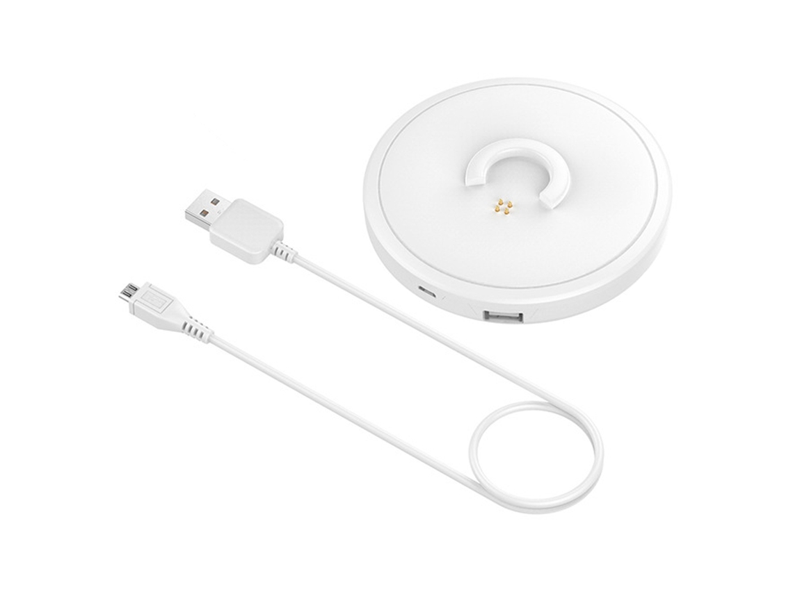 Base De Carga Compacta Y Portátil Con Altavoz Bluetooth De Doble Salida Para Revolve Revolve+ Series Ii Plus 2 (blanco)