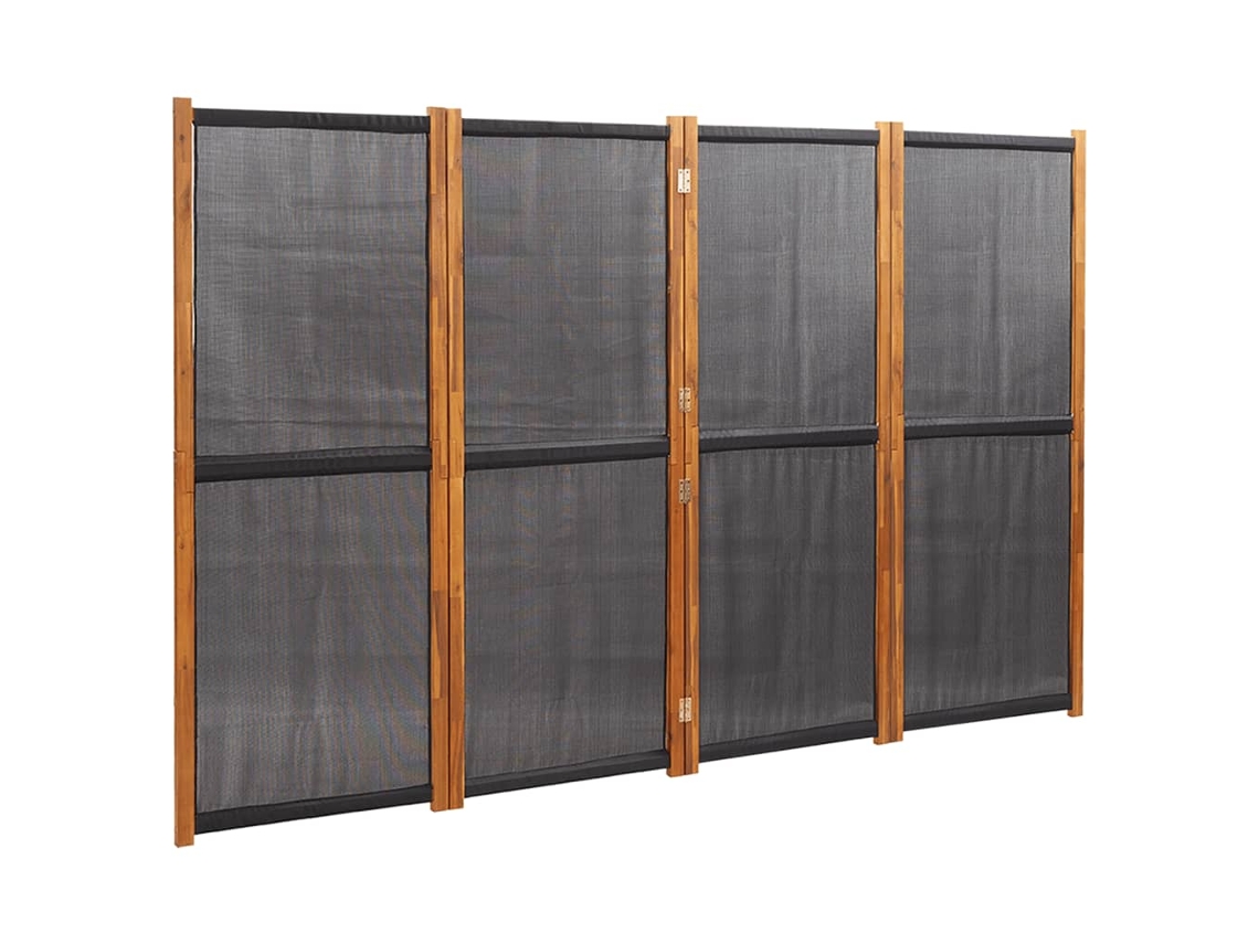 Maison Exclusive - Biombo Divisor De 4 Paneles Negro 280x180 Cm