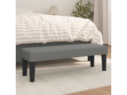 LOVELY HOME Taburete Banco 100X30X30 Cm Tela Gris Oscuro