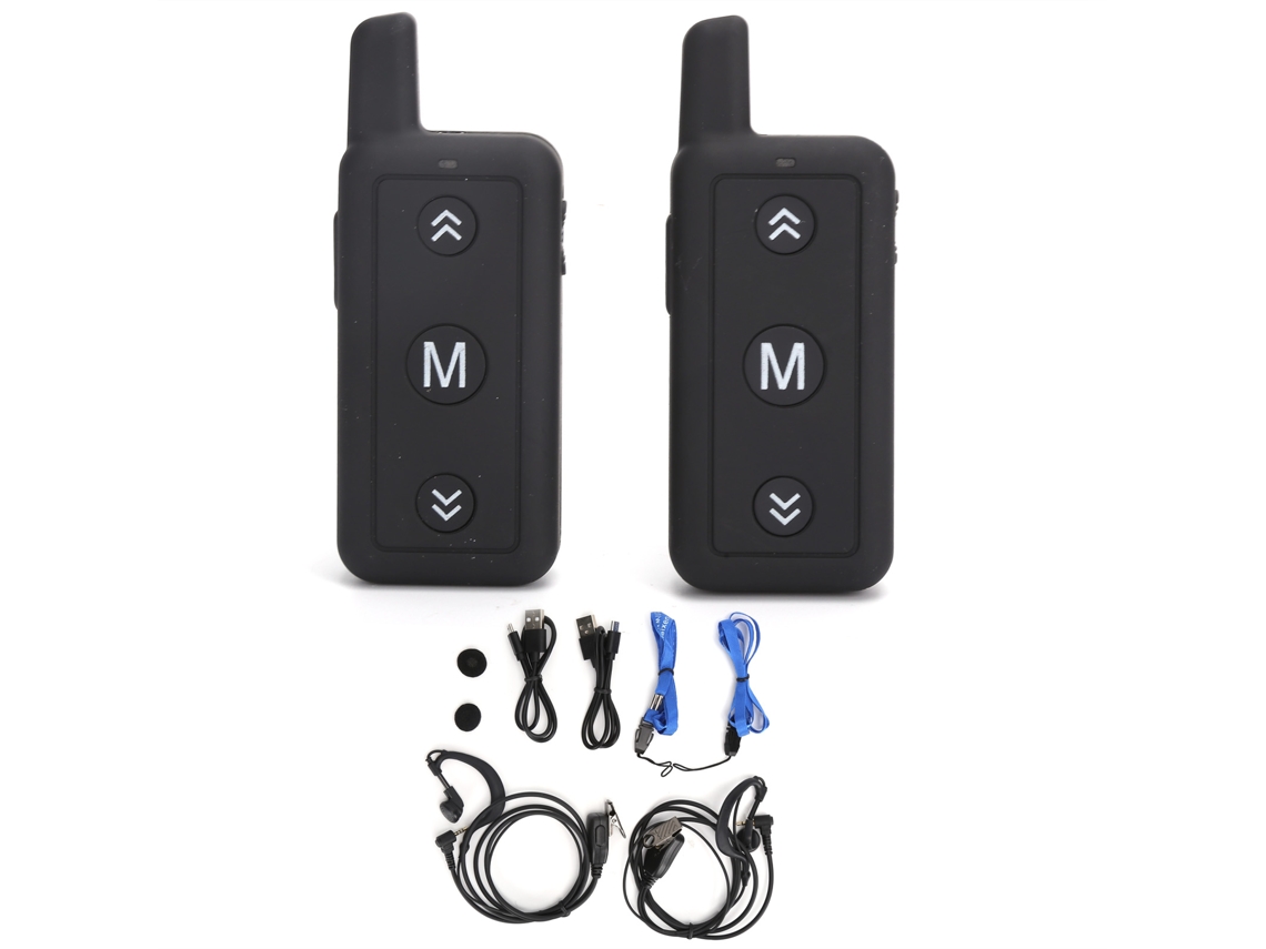 Rádio De Dois Way Mini Walkie Talkies Com 16 Canais Recarregáveis Longa Alcance Para Shopping Hotel Restaurante