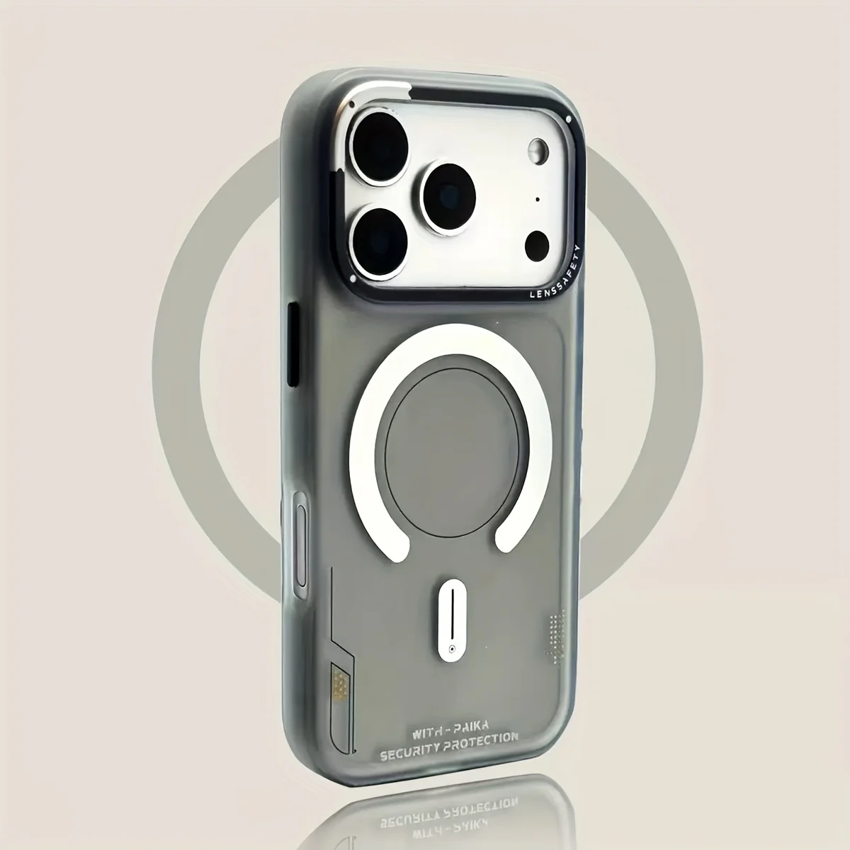 (gris Para Iphone 13 Pro) Funda Magnética Semitransparente Con Acabado Arenado, Protección Para La Lente Y Resistente A Los Golpes.