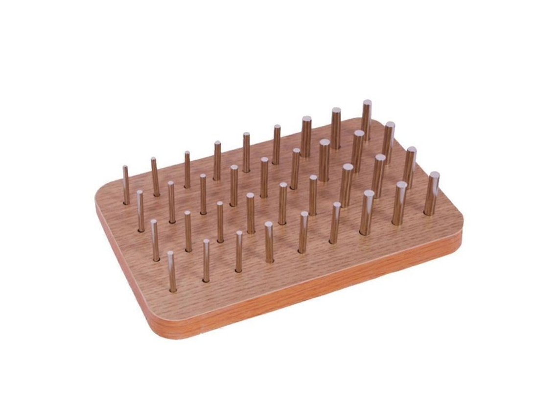 Tablero Madera 36 Agujeros Destreza Manual Tablón Rehabilitación Mano Pinos 4/6/8mm