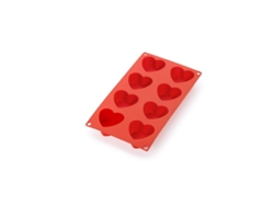Molde de Silicona de 8 Corazones LEKUE