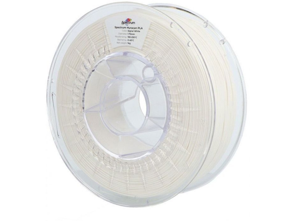 Filamento de espectro de sonda de impresión Huracan PLA 1,75 mm 1 kg Blanco de seguridad