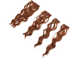 4pièces Extensions De Cheveux Ondulés Synthétiques Clip, In Para Femmes Rajouts Naturels Y Confo...