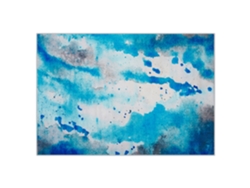 Alfombra de pelo corto BELIANI Bozat de Poliéster Azul 140x200