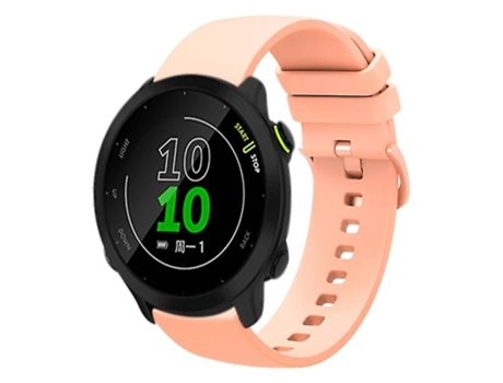 Correa para Garmin Forerunner 158 20 mm Correa de reloj de silicona suave de color sólido rosa VENISYMLIS