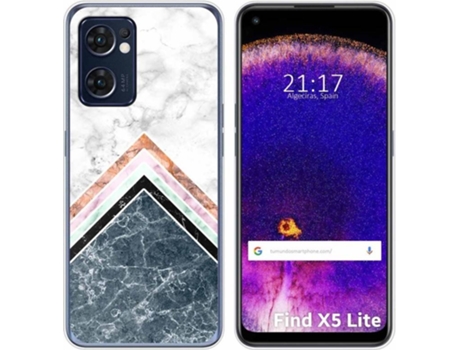 Carcasa Oppo Find X5 Lite 5G TUMUNDOSMARTPHONE Dibujos Mármol 05 Multicolor