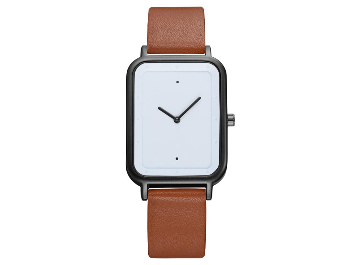 Reloj De Negocio Moda Tomi Analógico Correa Pu Cuarzo Para Hombre Marrón Negro