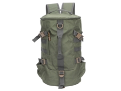 Mochila De Pesca Cilíndrica Plegable De Gran Capacidad, Material Oxford Impermeable, Color Verde Militar.