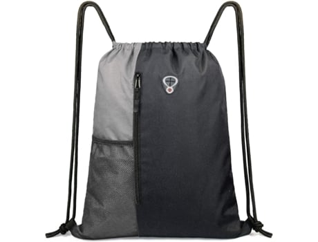 Mochila con cordón, bolsa deportiva para gimnasio, para mujeres, hombres y niños, tamaño grande con cremallera y bolsillos de malla para botella de...