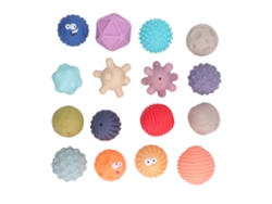 Bolas sensoriais de textura macia Rebe-16 para bebês, brinquedos de exploração para crianças pequenas, bloco sensorial para presente