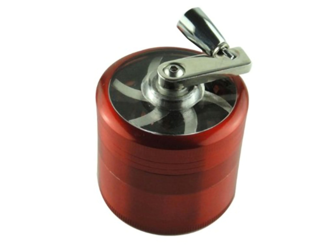 Mini molinillo de especias de 40 mm y 4 capas con manivela de aleación de zinc