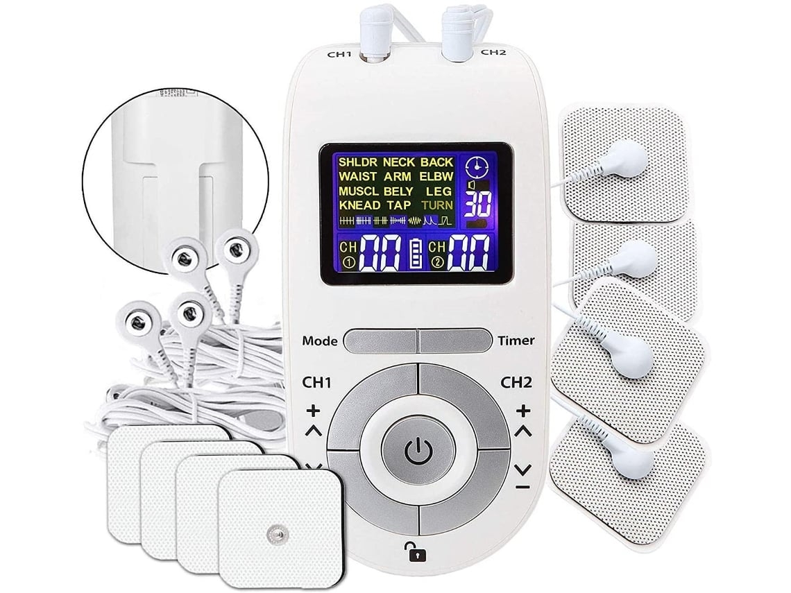 Eletroterapia De Canal Duplo, Tens/ems, Massagem Muscular, Alívio Da Dor, Recarregável